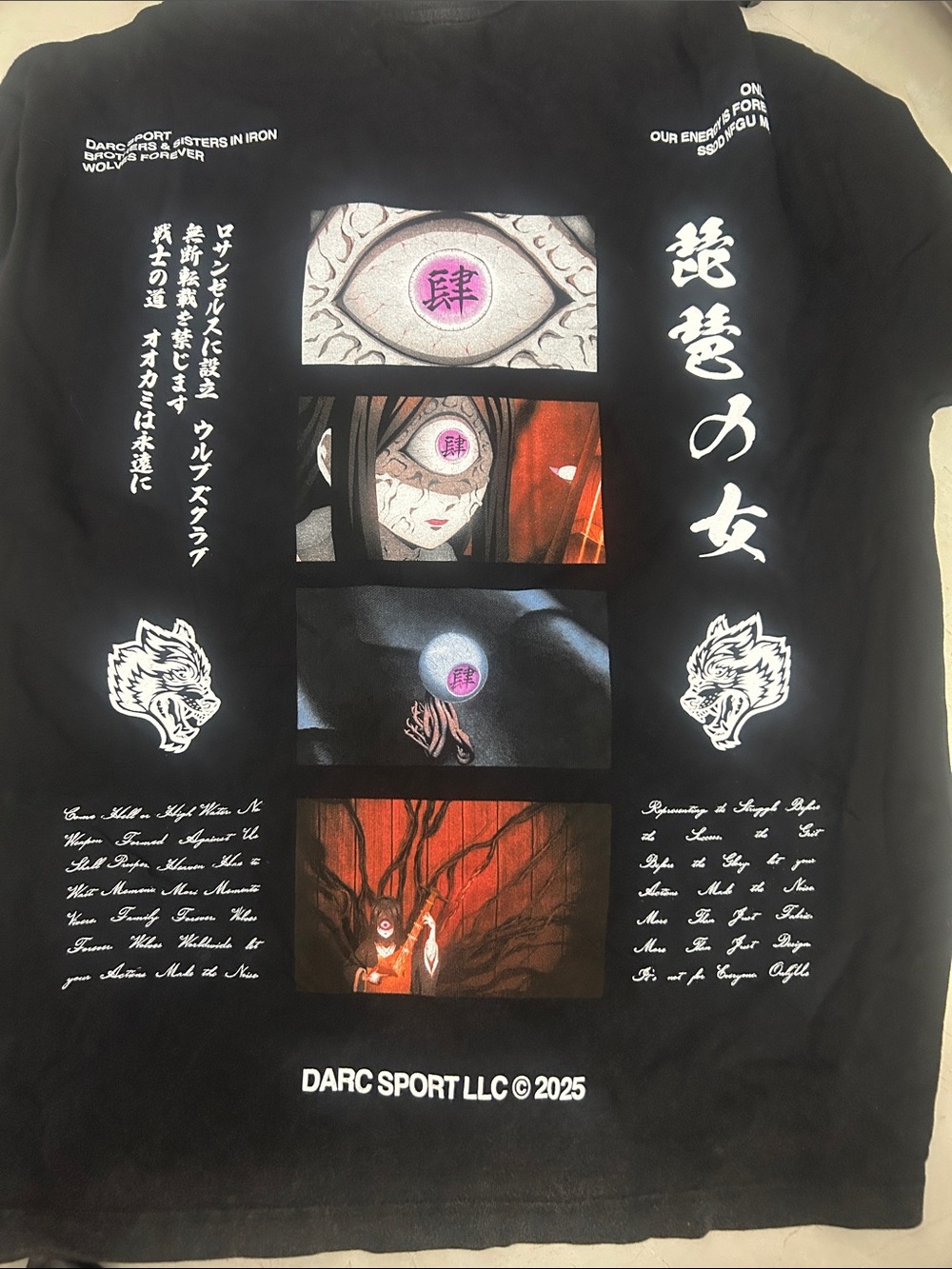 Darc Sport Black Graphic Anime Panel Tee ssdd NFGU mmxv
